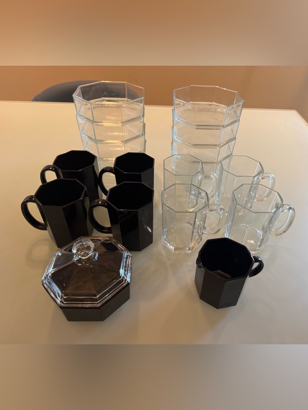Vintage Arcoroc Octime - 1980s French Glassware